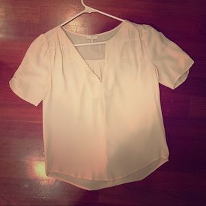 Silk cap sleeve cream JOIE top